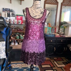 Express Size XS  Ombre Sequin Sleevless Cocktail Dress